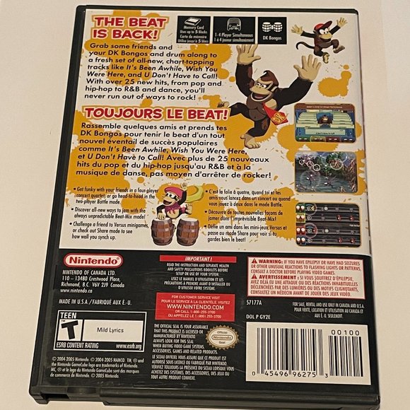 Donkey Konga 2 Nintendo Gamecube in Box Missing Manuals - Picture 2 of 3